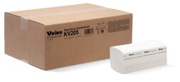 KV205 Бумажные полотенца в пачках Veiro Professional Comfort, 20 пач. х 200 л, 21 × 21.6 см, двухслойные, белые, 40 г/м²