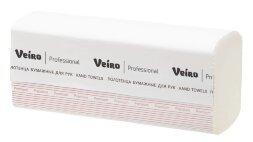 KV306 Бумажные полотенца в пачках Veiro Professional Premium, 20 пач. х 200 л, 21 × 21.6 см, двухслойные, белые, 40 г/м²