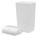 Корзина для мусора Veiro Professional MaxBIN, 2 ведра х 43 л, пластиковая белая, с крышкой