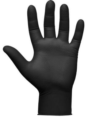 050NATRIX-BL Нескользящие нитриловые перчатки NATRIX JETA SAFETY, черные, 50 шт