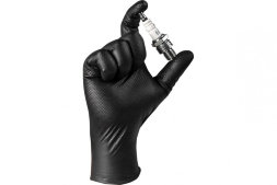 050NATRIX-BL Нескользящие нитриловые перчатки NATRIX JETA SAFETY, черные, 50 шт