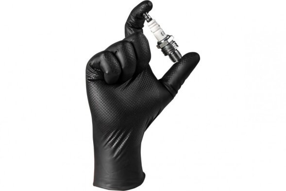 050NATRIX-BL Нескользящие нитриловые перчатки NATRIX JETA SAFETY, черные, 50 шт