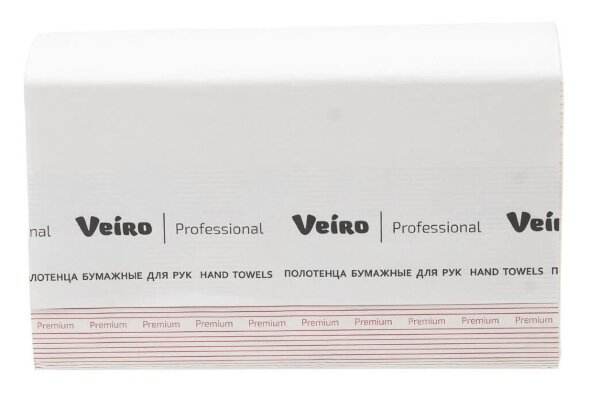 KW309 Бумажные полотенца в пачках Veiro Professional Premium, 21 пач. х 150 л, 32 × 21.6 ​см, двухслойные, 40 г/м²