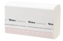 KZ312 Бумажные растворимые полотенца в пачках Veiro Professional Premium, 21 пач. х 200 л, 22.5 × 21.3 см, двухслойные, белые , 40 г/м²