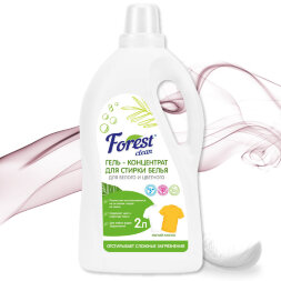 941120 Гель-концентрат для стирки белья Forest Clean Мягкий хлопок (флакон 2 л)