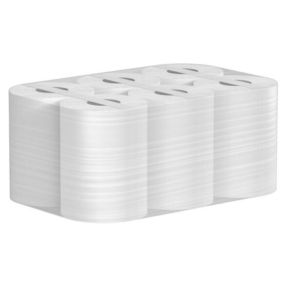 P32-80 Бумажные полотенца в рулонах Veiro Professional Lite, 6 рул. х 80 м, 25 × 20 см, двухслойные, белые, 34 г/м²