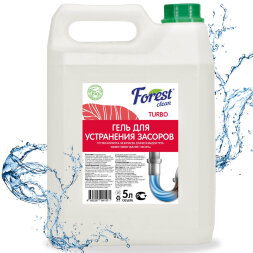 Гель для устранения засоров Forest Clean Turbo (канистра 5 литров)