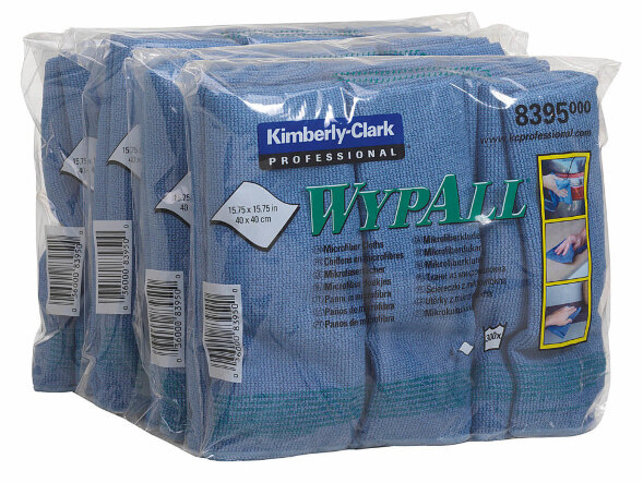 8395 Микрофибра в пачках WypAll Microfibre Cloth синий (4 пачки по 6 листов)