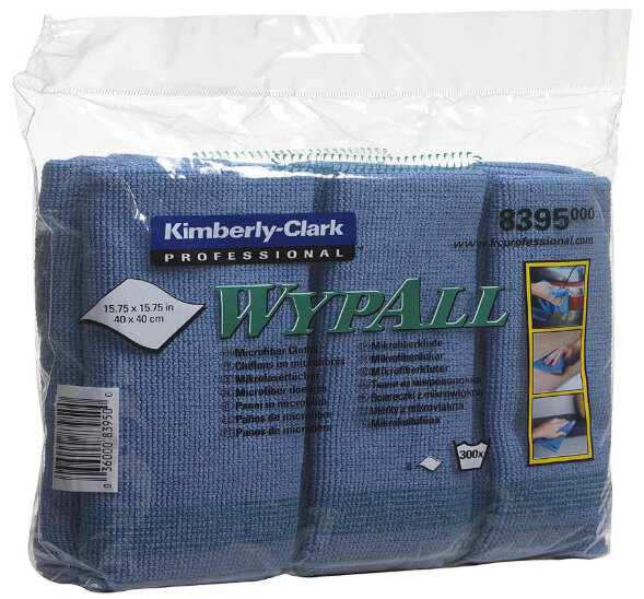8395 Микрофибра в пачках WypAll Microfibre Cloth синий (4 пачки по 6 листов)