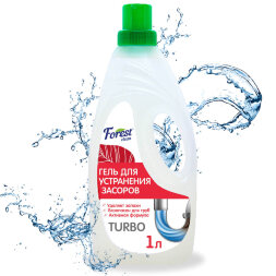 Гель для устранения засоров Forest Clean Turbo (флакон 1 л)