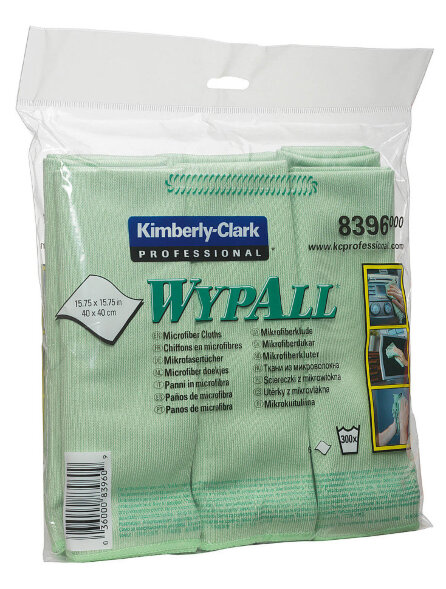 8396 Микрофибра в пачках WypAll Microfibre Cloth зелёный (4 пачки по 6 листов)