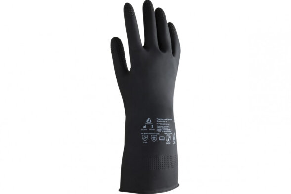 JCH-601 Химические перчатки из латекса Acid КЩС-2 JETA SAFETY