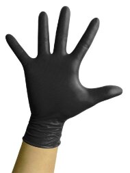 Archdale перчатки нитриловые IRONGRIP B149 черные, защитные, с ромбом, 50 пар