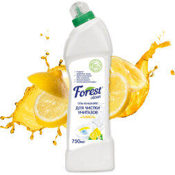Гель для чистки унитазов Forest Clean Лимон (флакон 750 мл)