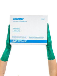 Archdale перчатки хирургические ExtraMAX B121, зеленые + белые, латексные, стерильные, анатомические, 40 пар, РУ