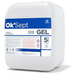 DWS0060 Средство дезинфицирующее (кожный антисептик) «Ok'Sept gel» («Ок'Септ гель») (канистра 5 литров)