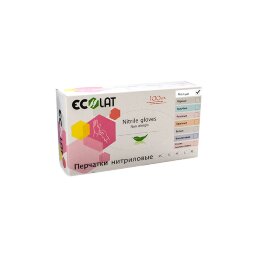 Ecolat перчатки нитриловые 3032, белые, нестерильные