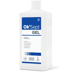 DWS0058 Средство дезинфицирующее (кожный антисептик) «Ok'Sept gel» («Ок'Септ гель») (флакон 1 литр, с крышкой)