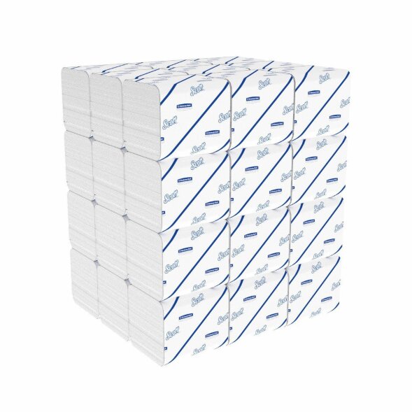 8508 Туалетная бумага Scott, 36 пач. х 250 л, 18.6 × 11 см, двухслойная, белая, 31 г/м²
