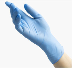 Перчатки смотровые нитриловые BENOVY Nitrile Chlorinated Sterile стерильные в индивидуальной упаковке