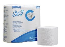 8559 Туалетная бумага Scott Perfomance, 96 рул. х 25 м , 12.5 × 9.5 см, двухслойная, белая, 34 г/м²