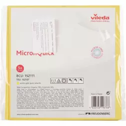 170638 Салфетка р-МикронКвик Vileda Professional, 40 х 38 см, желтая, 5 шт