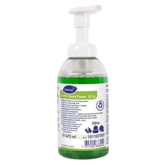 101107707 Средство Suma Quick Foam D1.6 для ручного мытья посуды, 475 мл