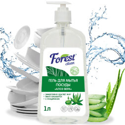 Средство для мытья посуды Forest Clean Алоэ вера (флакон 1 л)