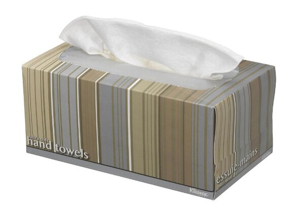 1126 Бумажные полотенца Kleenex Ultra Soft Pop-Up, 18 пач. х 70 л, 26 × 22.6 см, однослойные, белые, 61,85 г/м²
