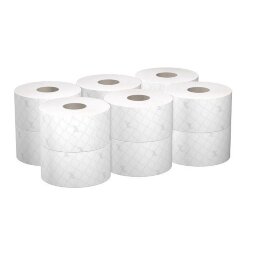 8591 Туалетная бумага Scott Control, 12 рул. х 204 м, 24.5 × 10.6 см, двухслойная, белая, 30 г/м²