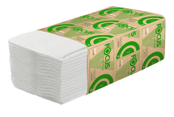 5049976 Бумажные полотенца Focus «Eco» V-сложения, 15 пач. х 250 л, 23 × 23 см, двухслойные, белые