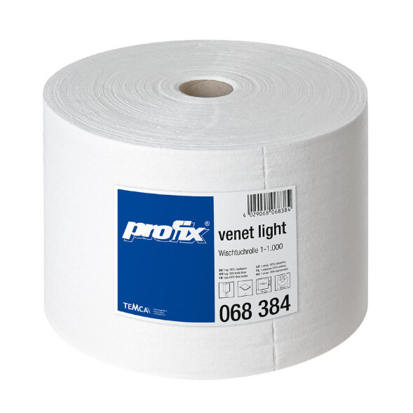 Протирочный материал в рулонах Profix Venet Light белый (1 рулон 1000 листов)