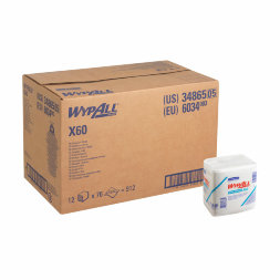 6034 Протирочный материал в пачках WypAll X60 белый (12 пачек по 76 листов)