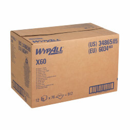 6034 Протирочный материал в пачках WypAll X60 белый (12 пачек по 76 листов)