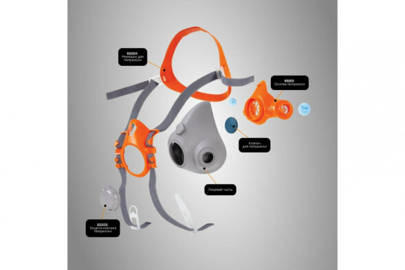 6500 Газовая полумаска (без фильтров) JETA SAFETY 6500