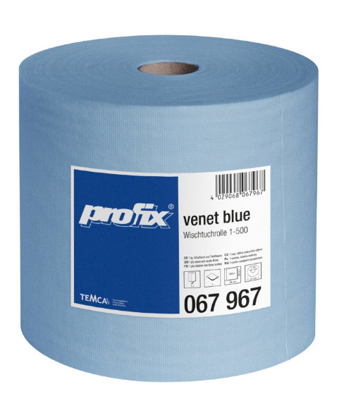 067967 Протирочный материал в рулонах Profix Venet голубой (1 рулон 500 листов)