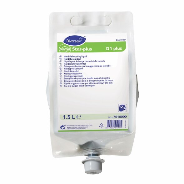 7509961 Высококонцентрированное средство Suma Star-plus D1 plus для ручного мытья посуды, 1.5 л