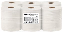 T305 Туалетная бумага в средних рулонах Veiro Professional Premium, 12 рул. х 170 м, двухслойная, белая, 33 г/м²
