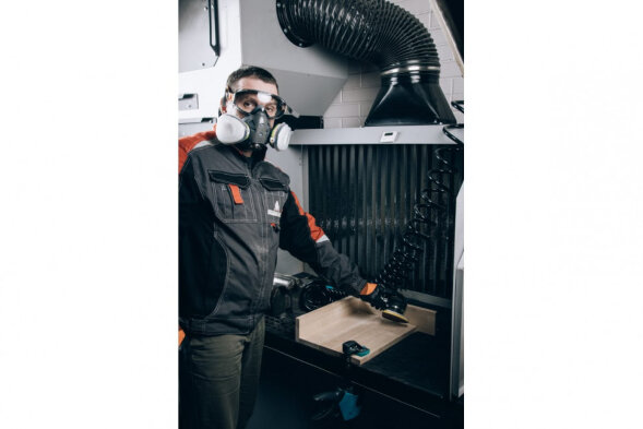 9500-L Полумаска фильтрующая с интегрированными очками Air Optics JETA SAFETY, размер L