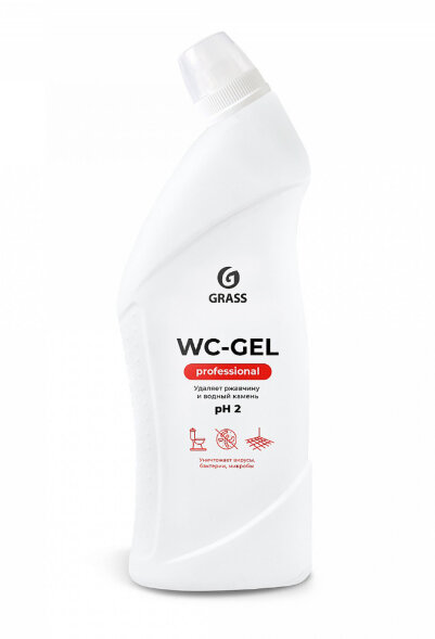Средство для чистки сантехники Grass WC-Gel Professional (флакон 750 мл)