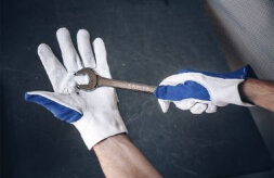 JLE321 Кожаные рабочие перчатки Locksmith с тыльной стороной из хлопка JETA SAFETY