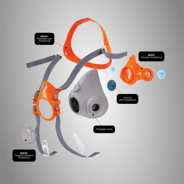 Полумаска для защиты дыхания Jeta Safety J-SET из силикона, размер L, фильтры 6500К-L
