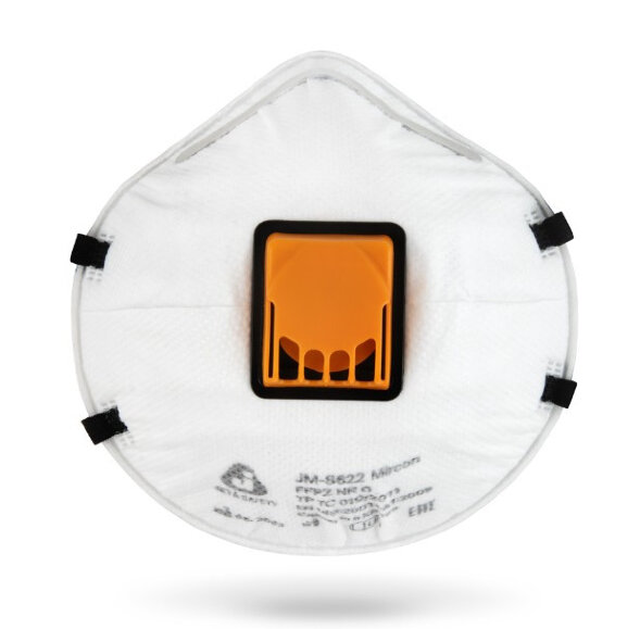 JM-8622 Полумаска противоаэрозольная Micron JETA SAFETY с клапаном, чашеобразная