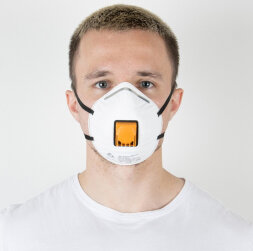 JM-8622 Полумаска противоаэрозольная Micron JETA SAFETY с клапаном, чашеобразная