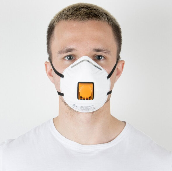 JM-8622 Полумаска противоаэрозольная Micron JETA SAFETY с клапаном, чашеобразная