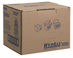 7443 Протирочный материал в пачках WypAll X50 жёлтый (6 пачек по 50 листов)