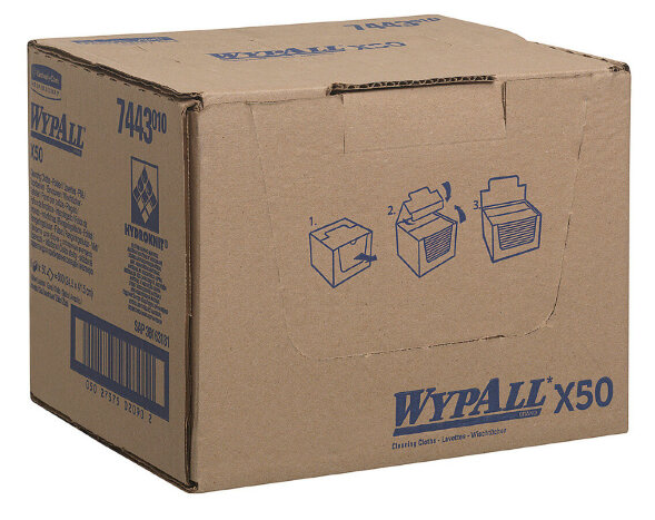 7443 Протирочный материал в пачках WypAll X50 жёлтый (6 пачек по 50 листов)