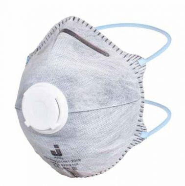 JM-8628 Полумаска противоаэрозольная Micron JETA SAFETY с клапаном, с угольным слоем, чашеобразная