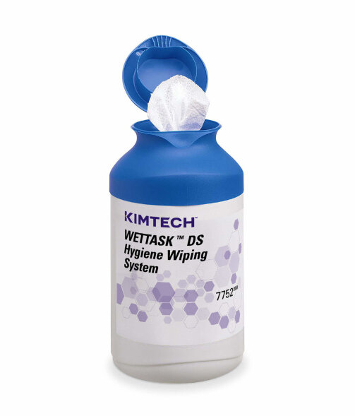 7752 Протирочные салфетки в рулонах Kimtech Wettask DS (12 рулонов по 55 листов + туба)