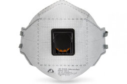 JM-9326 Полумаска противоаэрозольная Micron FLEX JETA SAFETY с клапаном,  с угольным слоем, трехпанельная